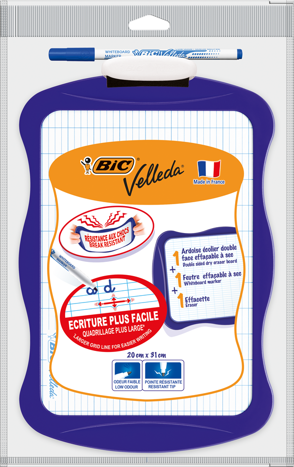 BIC Kids Mini Velleda Whiteboard Pens Fine Bullet Nib - Assorted Colours,  Pack of 6 BIC