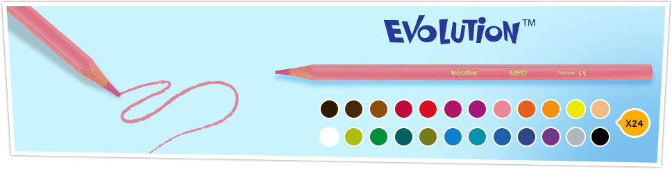 Bic Kids crayon de couleur Ecolutions Evolution 12 crayons en étui cartonné  bij VindiQ Office
