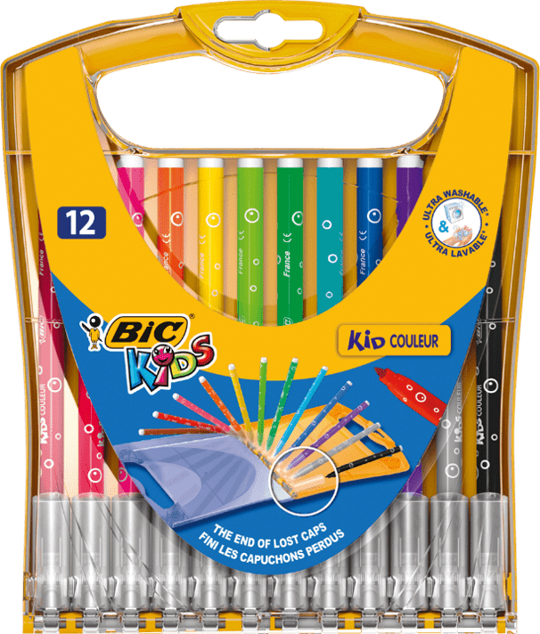 BIC Kids, Set Disegno per Bambini, Valigetta Colori con 12 Pennarelli  Colorati, 12 Matite Prive di Legno, 12 Pastelli a Cera, 2 Libri da Colorare  – Giochi e Prodotti per l'Età Evolutiva