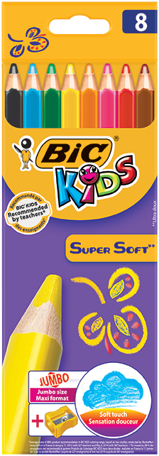 Lápis de Cor Kids Tropicolor - 24 un - Bic
